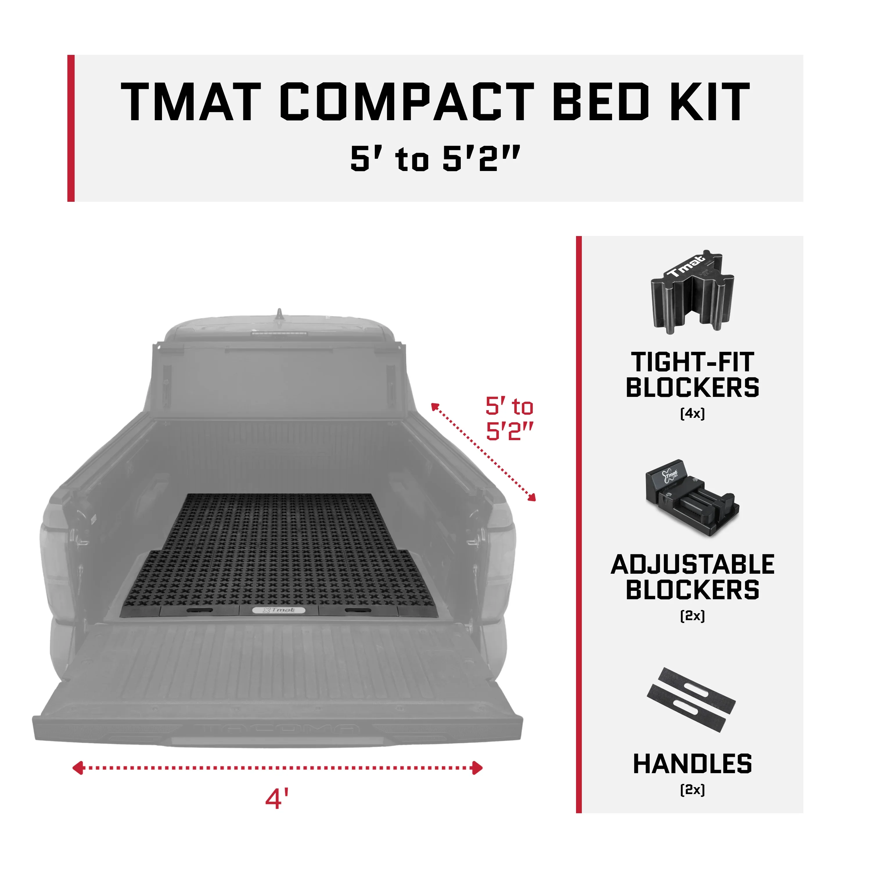 Tmat Compact Truck Bed Organizer Slide Out Mat | Universal Fit - Image 3